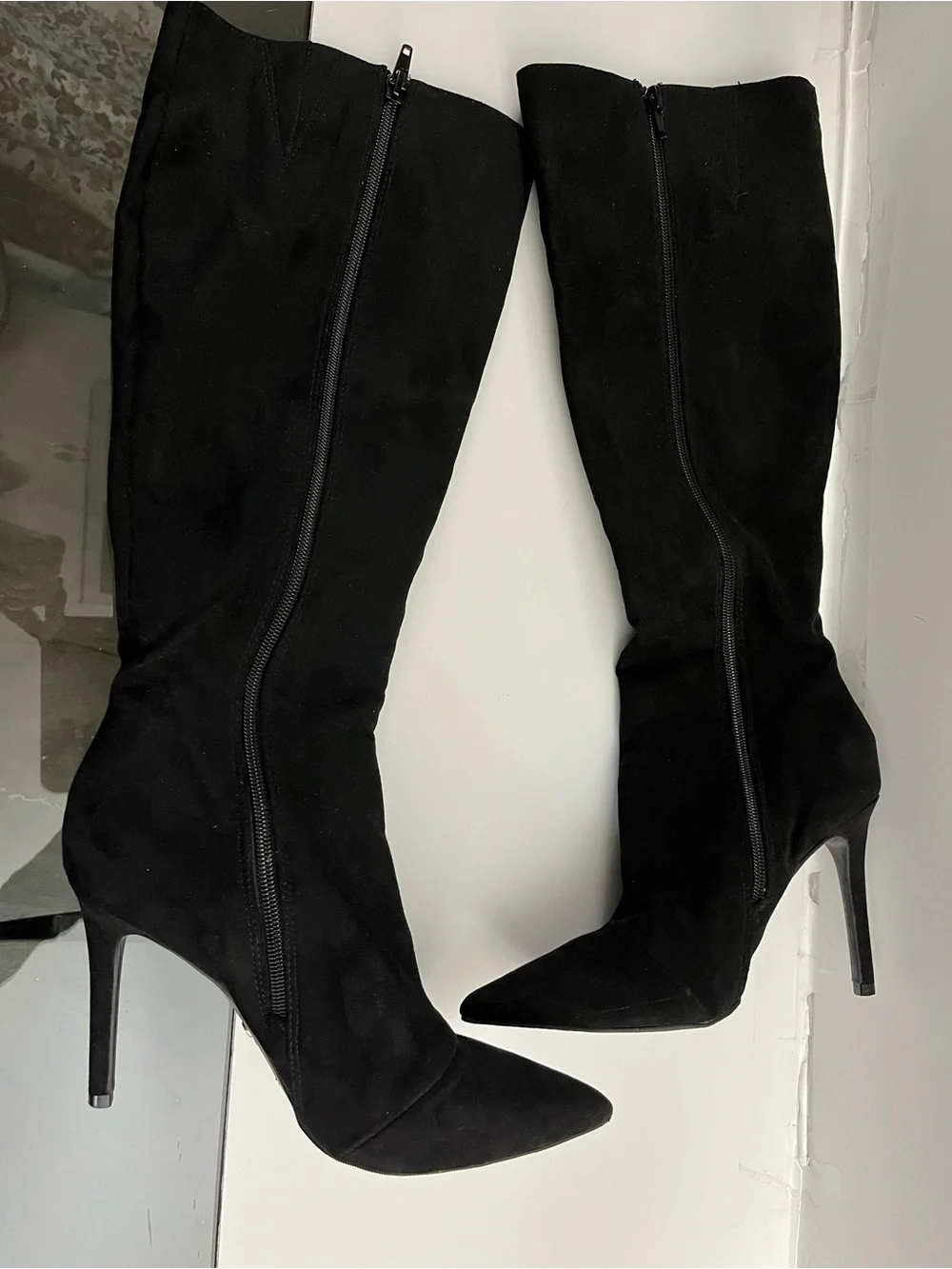Thalia Sodi Black Over-the-Knee Pointed Stiletto Boots